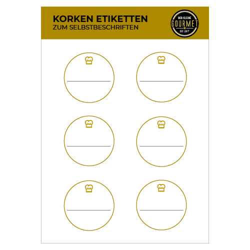 Blanko Korkenetiketten